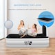 image 8 of Get Fit Air Bed With Built In Electric Pump - Premium Single Airbed - Quick Blow Up Bed With Headboard & Free Inflatable Pillow | White | White / Black | 1