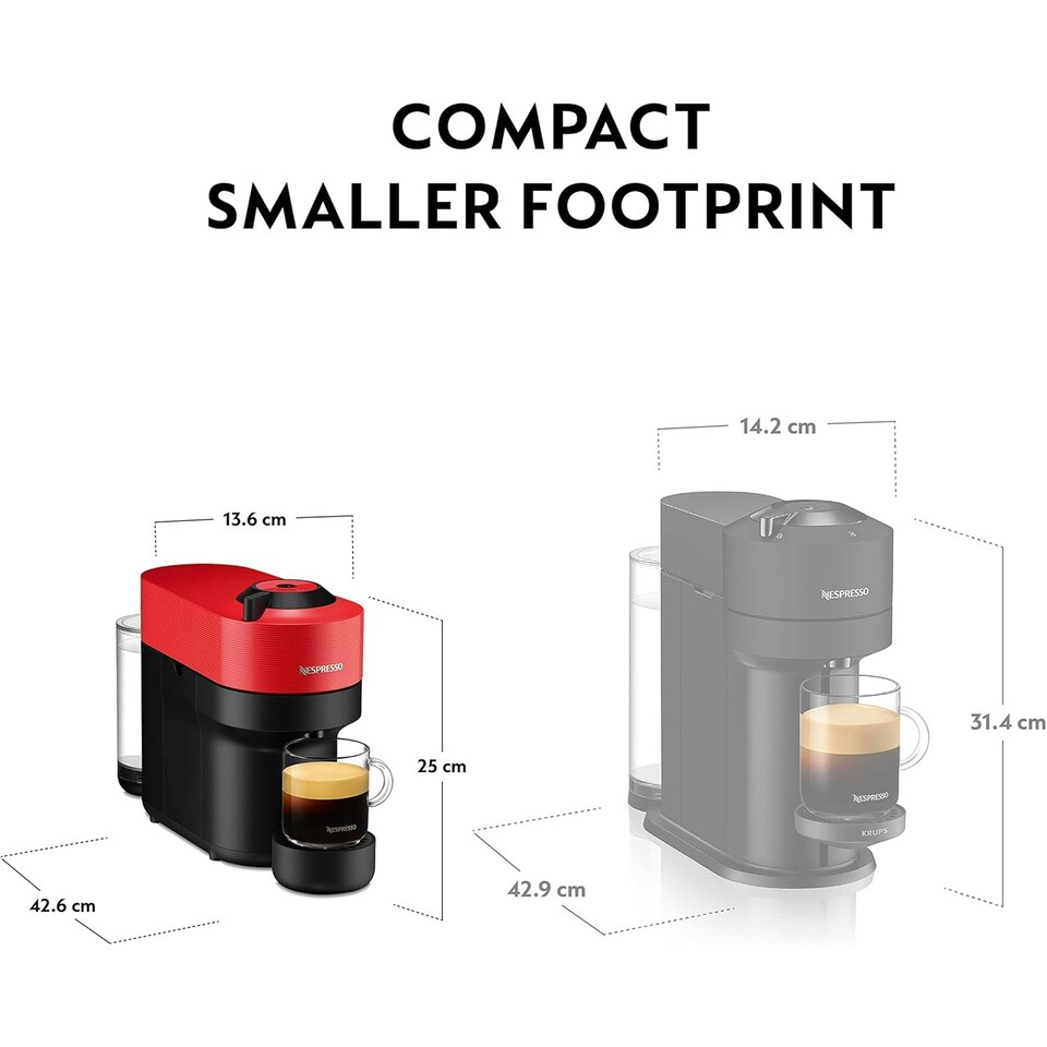image 1 of Nespresso Vertuo Pop Coffee Machine - Red