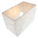 image 4 of Contemporary Designer Arctic White Crushed Velvet Fabric Rectangular Lamp Shade | White | White | 1