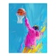 image 3 of Abstract Slam Dunk Shot Basketball Player Black Framed Wall Art Print A4