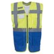image 1 of Yoko Unisex Adult Hi-Vis Vest - Yellow/Royal Blue - S