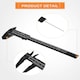 image 3 of 2Pc Plastic Vernier Calliper Set Diameter Measuring Gauge Tool Ruler 3'' 6'' UK