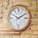 image 8 of Marco Paul 38cm Gold Wall Clock and Thermometer Gold