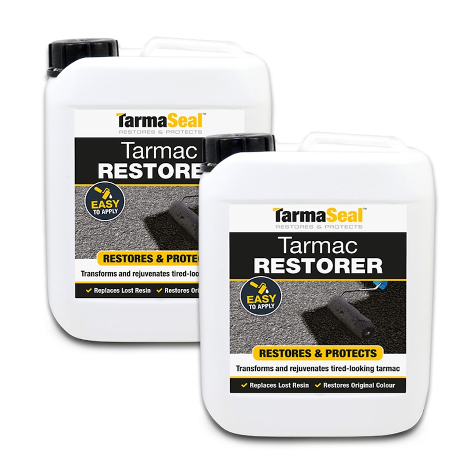image 1 of Tarmaseal Tarmac Restorer, Black, Tarmac Sealer, Superior to Tarmac Paint, Protect Driveway, Restore Lost Colour and Resins, 2x5L
