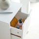 image 4 of VonHaus Holbrook 3 Drawer White Bathroom Drawers
