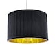 image 4 of Set of 2 Sundance - Black Pleated 30cm Lamp Shades with Gold Inner | Black | Black velvet with gold cardboard inner detail | 2