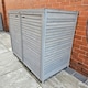 image 3 of 1.35m x 1.14m Large Grey Wooden Outdoor Garden Double Wheelie Bin Store Storage for 2 Bins with Back Panels