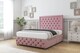 image 3 of Sloomy Vienna Pink Plush Divan Bed Base 2 Drawers Foot-End With 26 Inch Strutted Headboard & 12 Inch Matching Footboard | Pink | Pink | Super King | 1