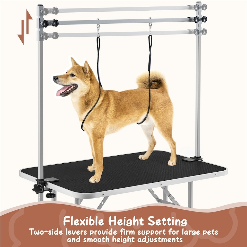 image 1 of Yaheetech 91 cm wide Pet Grooming Table with Loop Noose Black