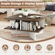 image 8 of COSTWAY 2-Tier Square Coffee Table 60cm Center Table Brown