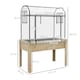 image 3 of Outsunny Wooden Raised Planter, Garden Bed with Greenhouse Cover and Bed Liner