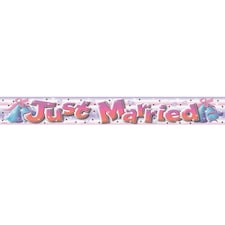 Amscan Just Married Foil Banner - Multicoloured - One Size