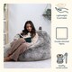 image 4 of Cocoon Faux Fur Bean Bag Arctic Wolf Grey Bean Bag Chairs | Grey | Arctic Wolf Grey | L | 1