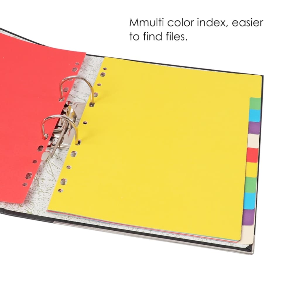 image 1 of A4 12 Part Coloured Card Index Filing Dividers