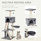 image 3 of PawHut 130cm Cat Tree Activity Center Condo with Scratching Post Light Grey