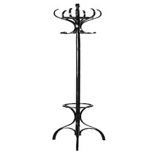 Kennedy Black Finish Floor Standing Coat Stand Black | One Size