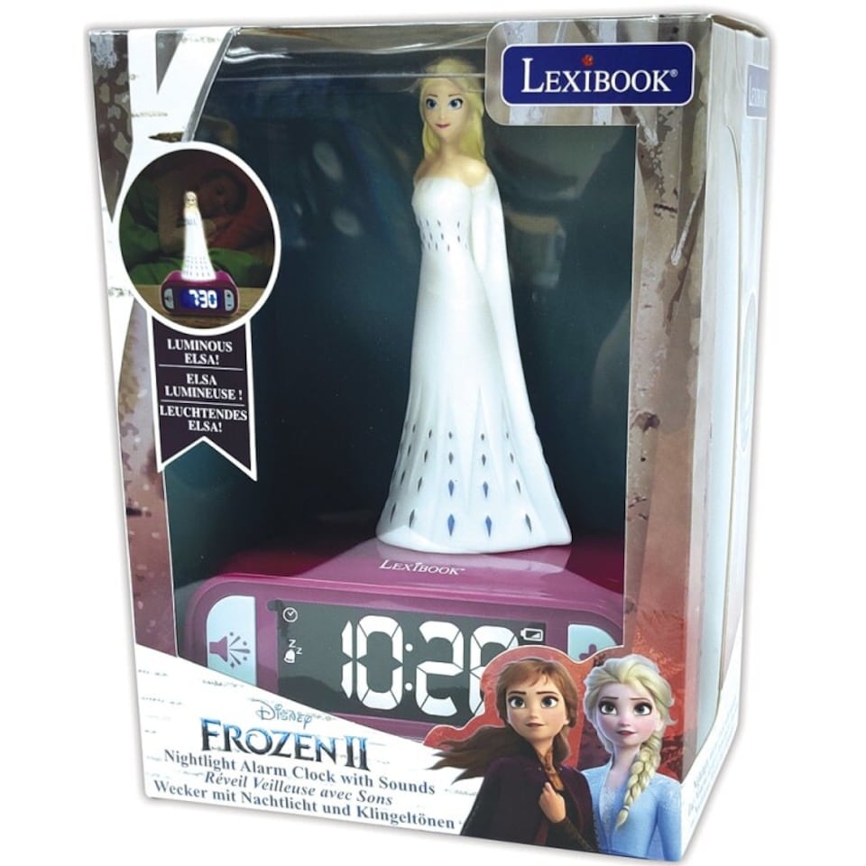 image 1 of Lexibook RL800FZ 3D Frozen Childrens Clock with Night Light