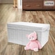 image 2 of White Paper Rope Woven Storage Xmas Hamper Basket Box with White Cloth Lining – Decorative Gift Basket for Christmas, Weddings, Parties & Home Storage