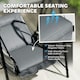 image 3 of Outsunny Rattan Swing Chair with Stand and Seat Cushion Grey | Light Grey