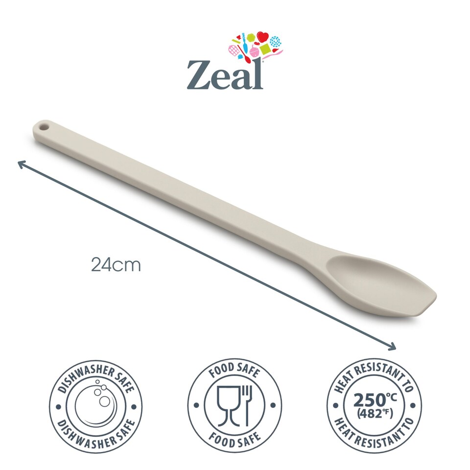 image 1 of Zeal Silicone Jar & Mayo Spoon, Long Handle Jar Spoon, Cream