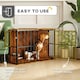 image 5 of PawHut Corner Dog Crate Furniture with 2 Bowls for Small & Medium Dogs