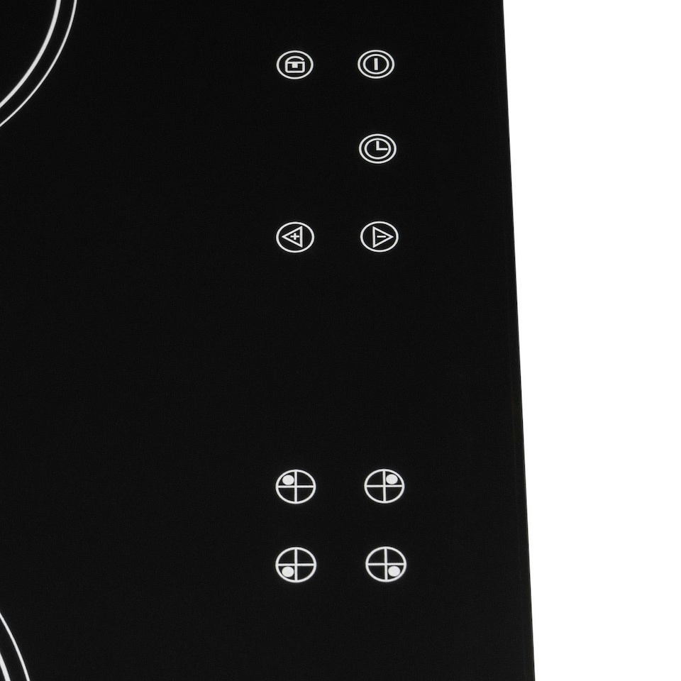 image 1 of SIA CERH60BL 60cm 4 Zone Touch Control Electric Ceramic Hob In Black