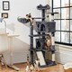 image 2 of Yaheetech 146 cm Multilevel Indoor Cat Tree Tower for Kittens Dark Grey