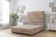 image 1 of Sloomy Monaco Mink Naples Divan Bed Base 2 Drawers Right Side With 54 Inch Floor Standing Headboard & 12 Inch Matching Footboard | Brown | Mink | King | 1