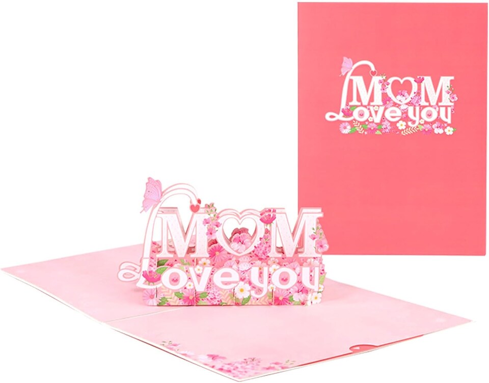 image 1 of MOM Love You 3D Pop Up Greeting Card - Mother's Day Birthday
