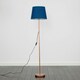 image 1 of ValueLights Charlie Copper Floor Lamp Navy Taper Shade & Bulb 