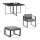 image 5 of Outsunny 8 Seater Aluminium  Garden Dining Cube Set with 4 Chairs
