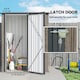 image 4 of Outsunny Outdoor Storage Shed Steel Garden Shed w/ Lockable Door Light Grey 