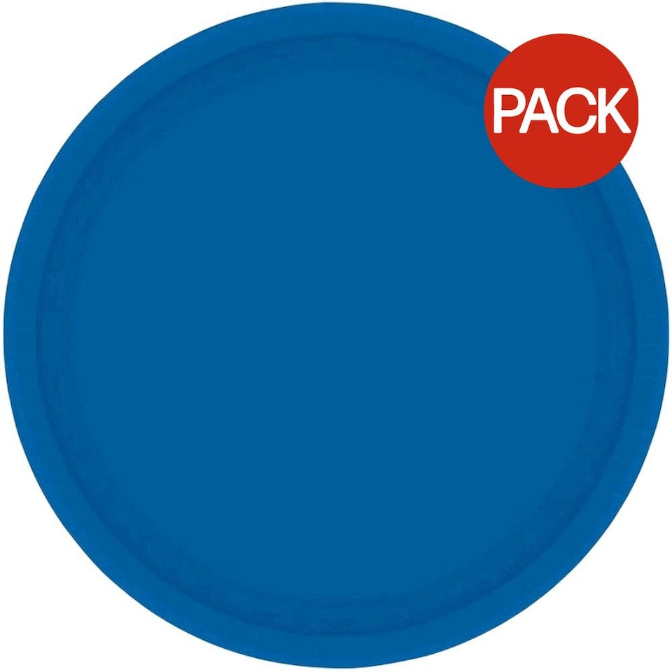 Amscan Paper Dessert Plate (Pack of 8) - Bright Blue - One Size