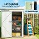 image 6 of Outsunny Steel Garden Shed, Small Lean-to Shed for Bike, 5x3 ft, Green