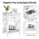 image 6 of Yaheetech Set of 2 X Shape Bedside Tables with Drawer