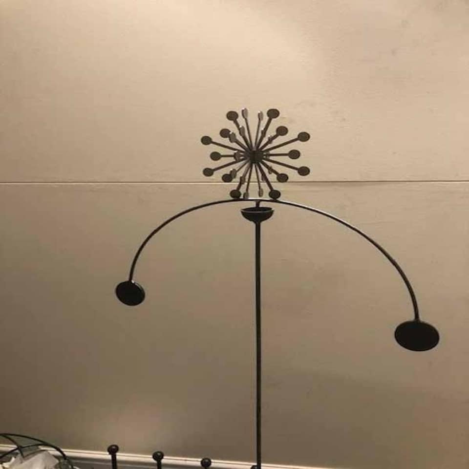 image 1 of Allium Wind Rocker Double Bare Metal/Ready to Rust - Steel - W54 x H148.5 cm