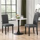 image 2 of Yaheetech Set of 2 Faux Leather Dining Chairs Grey | Dark Grey