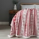 image 2 of Christmas Fairisle Throw with Sherpa Back, Red