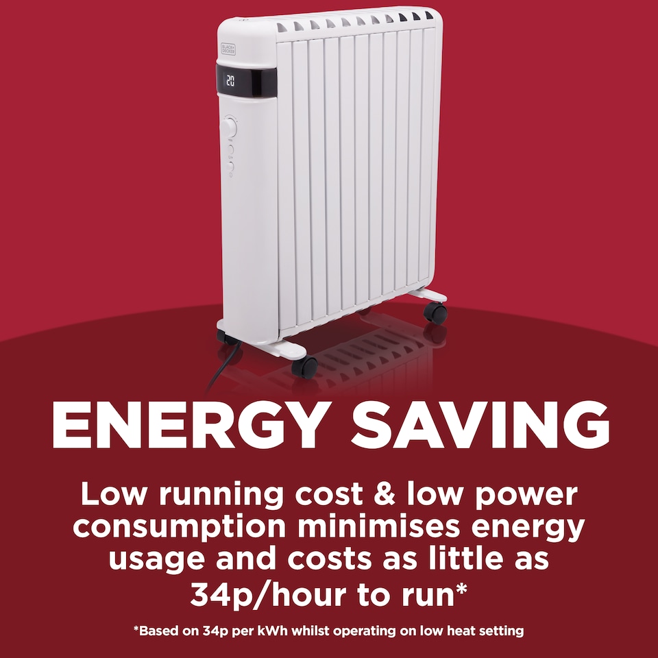 image 1 of 2.5KW Digital Oil Free Rad 24 Hour Weekly Timer WIFI