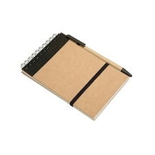 MidOcean Sonora Recycled A6 Notepad And Pen - Black/Beige - One Size