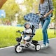 image 2 of HOMCOM 6 in 1 Trike for Toddler 1-5 Years with Parent Handle, Light Blue