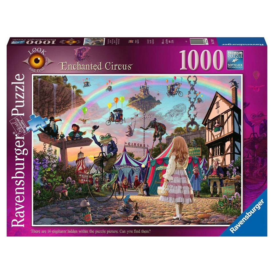 image 1 of Ravensburger Look & Find No 2 Enchanted Circus 1000 Piece Jigsaw Puzzle