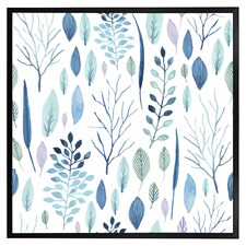 Winter branches & leaves (Picture Frame) Black | L