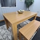image 6 of Modern Rectangle Grey Dining Table Set With 2 Benches Dining Room Furniture | Grey | One Size