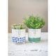 image 2 of KitchenCraft Planter Blue Dolomite Happy Face Blue