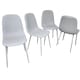 image 1 of Dining Chairs Set of 4 Grey Leather Kitchen Chairs Grey