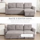 image 4 of HOMCOM 3 Seater Sofa Bed, Convertible Pull Out Sofa with Storage, Grey