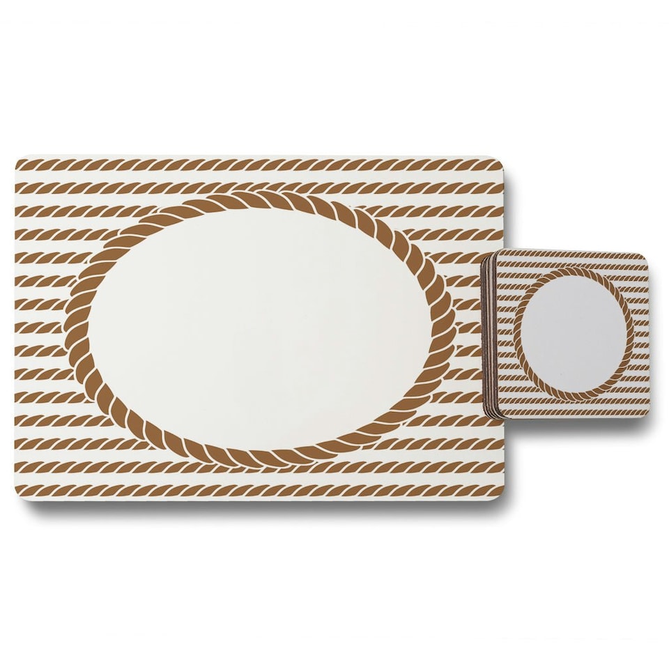 image 1 of Rope Border (Placemat & Coaster Set)