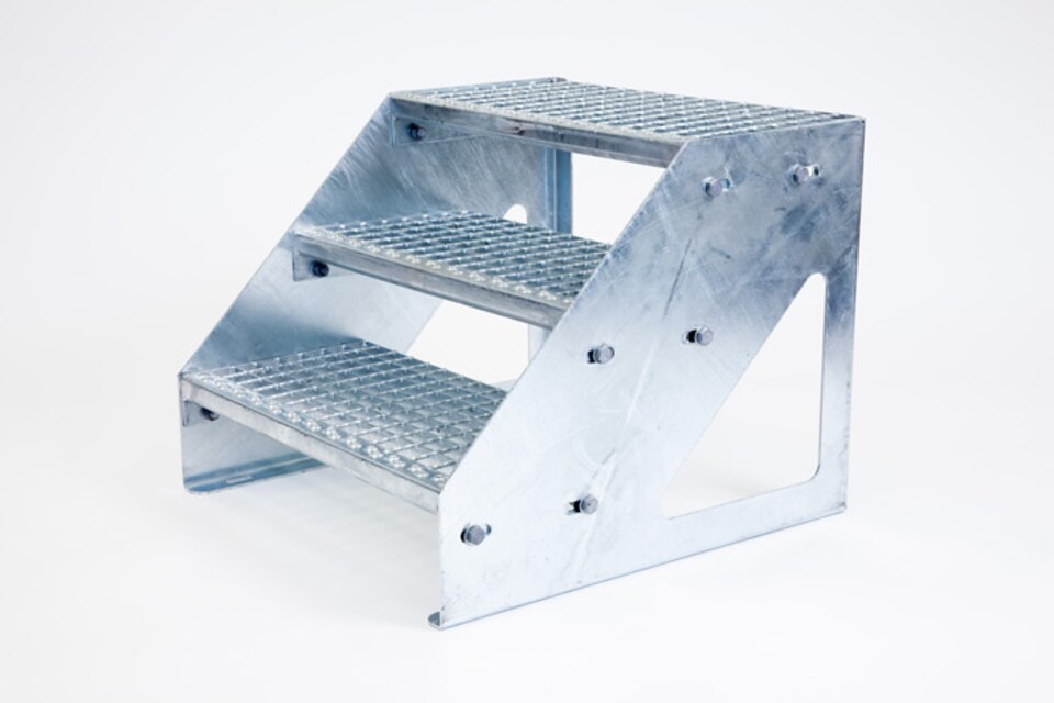 image 1 of The Ramp People Freestanding Steel Steps - Modular 600mm Wide Outdoor Fixed
