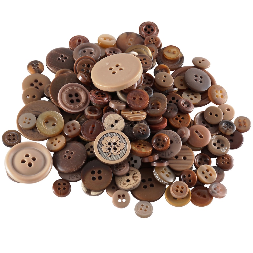 image 1 of 100g Round Resin Button, Assorted Sizes - 2 & 4 Holes